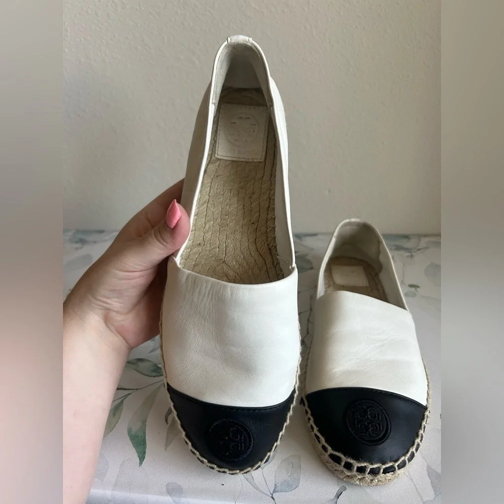 Tory Burch Color block Cap Toe Espadrille Flats